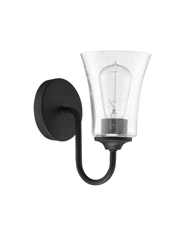 Gwyneth One Light Wall Sconce in Flat Black