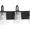 Gwyneth Three Light Vanity in Flat Black