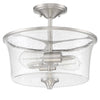 Gwyneth Two Light Convertible Semi Flush in Brushed Polished Nickel