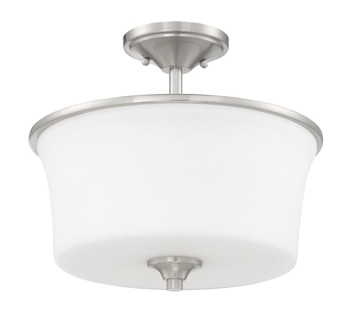 Gwyneth Two Light Convertible Semi Flush in Brushed Polished Nickel