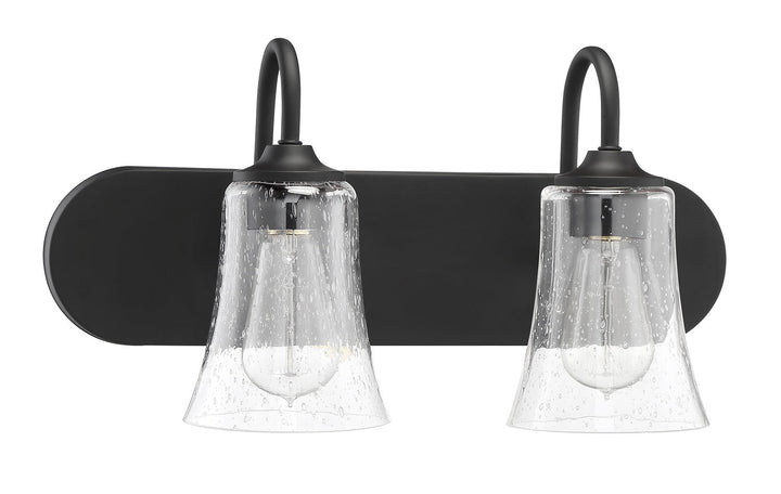 Gwyneth Two Light Vanity in Flat Black