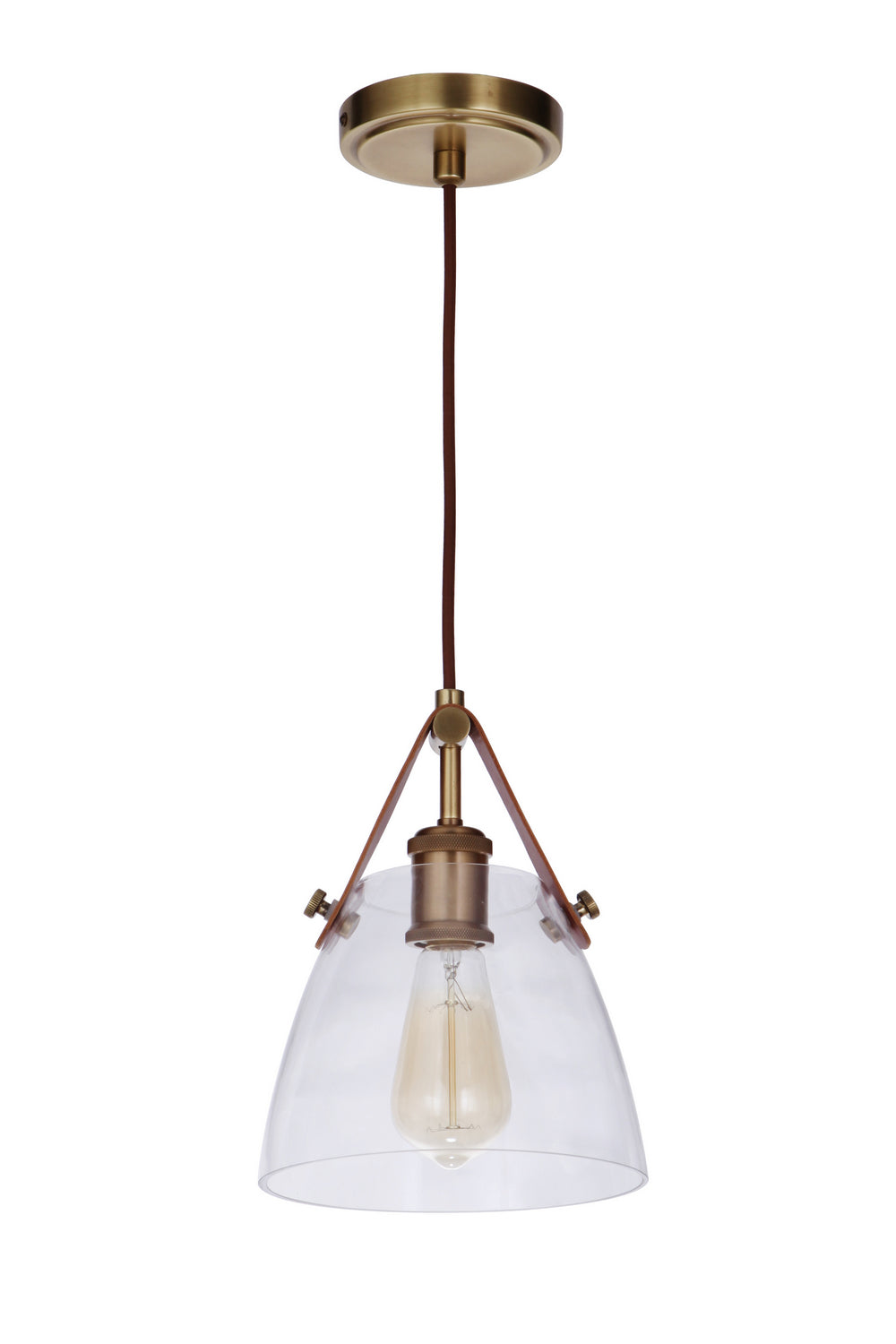 Hagen One Light Pendant in Vintage Brass