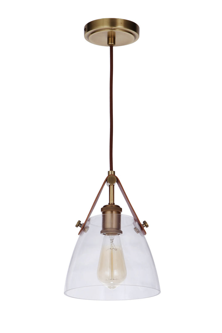 Hagen One Light Pendant in Vintage Brass