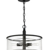 Hailie Four Light Convertible Semi Flush in Flat Black