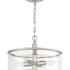 Hailie Four Light Convertible Semi Flush in Satin Nickel