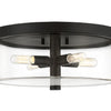 Hailie Four Light Flushmount in Flat Black