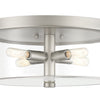 Hailie Four Light Flushmount in Satin Nickel