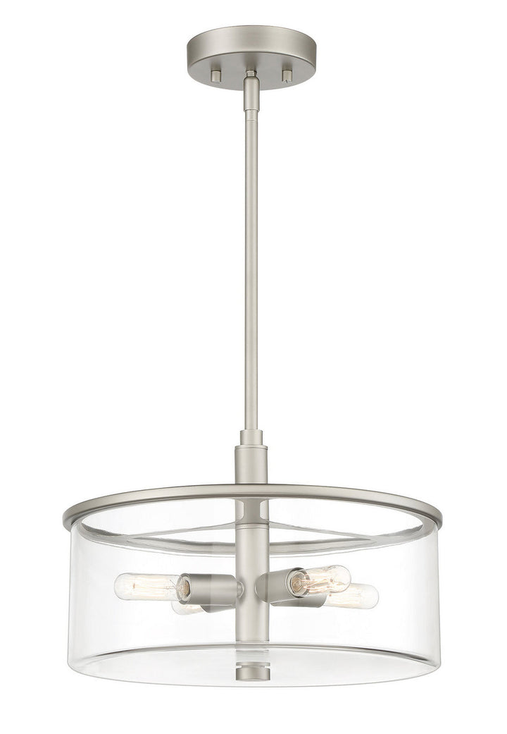 Hailie Four Light Pendant in Satin Nickel