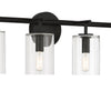 Hailie Four Light Vanity in Flat Black