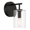 Hailie One Light Wall Sconce in Flat Black