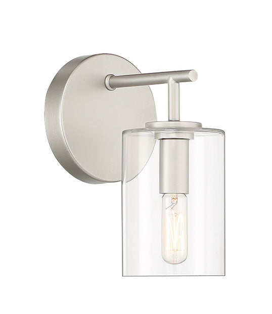 Hailie One Light Wall Sconce in Satin Nickel