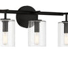 Hailie Three Light Vanity in Flat Black