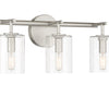 Hailie Three Light Vanity in Satin Nickel
