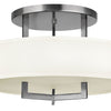 Hampton LED Semi-Flush Mount in Antique Nickel
