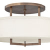 Hampton LED Semi-Flush Mount in Brushed Bronze