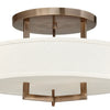 Hampton LED Semi-Flush Mount in Brushed Bronze