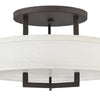 Hampton LED Semi-Flush Mount in Buckeye Bronze
