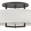 Hampton LED Semi-Flush Mount in Buckeye Bronze