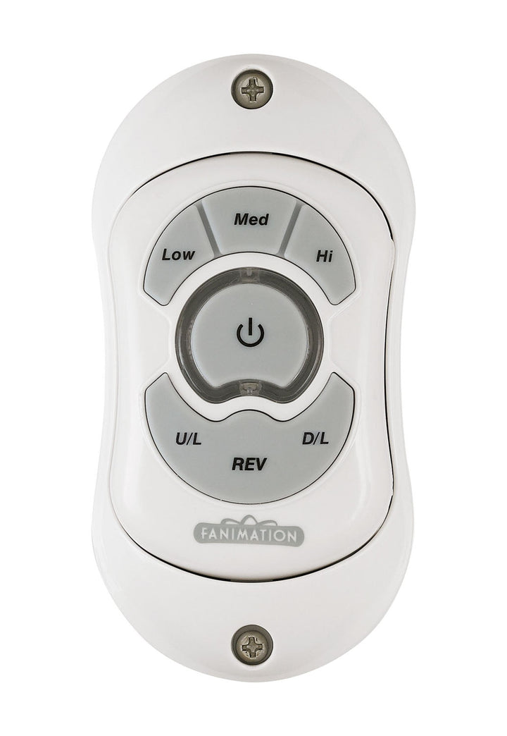 Hand Held Remote Reversing - Fan Speed/Up Down Light in White