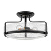 Harper LED Semi-Flush Mount in Black