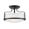 Harper LED Semi-Flush Mount in Black