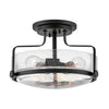 Harper LED Semi-Flush Mount in Black
