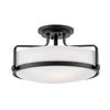Harper LED Semi-Flush Mount in Black
