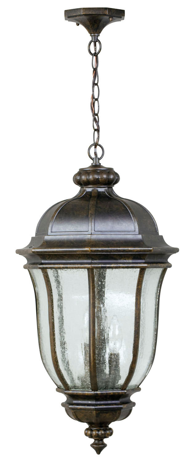 Harper Three Light Pendant in Peruvian Bronze Outdoor