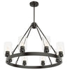 Hartland Eight Light Chandelier in Noble Bronze