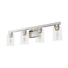 Hartland Four Light Vanity in Brushed Nickel