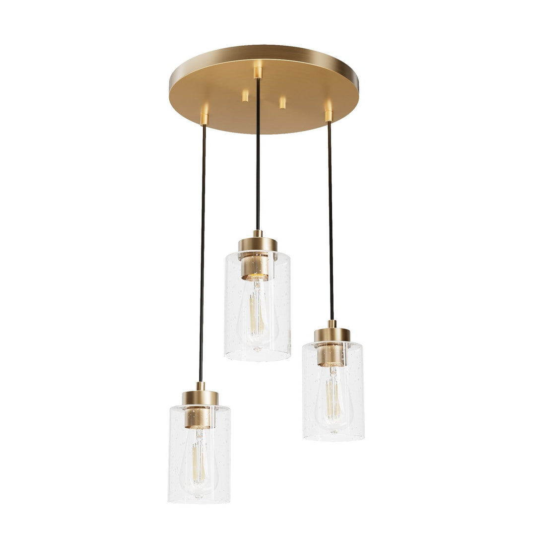 Hartland Three Light Cluster in Alturas Gold