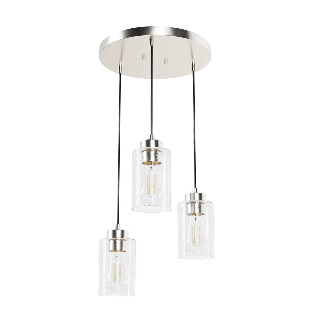 Hartland Three Light Cluster in Brushed Nickel