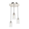 Hartland Three Light Cluster in Brushed Nickel