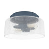 Hartland Two Light Flush Mount in Indigo Blue