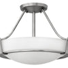 Hathaway LED Semi-Flush Mount in Antique Nickel