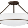 Hathaway LED Semi-Flush Mount in Olde Bronze