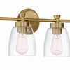 Henning Four Light Vanity in Satin Brass