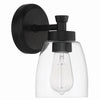 Henning One Light Wall Sconce in Flat Black