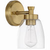 Henning One Light Wall Sconce in Satin Brass