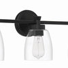 Henning Three Light Vanity in Flat Black