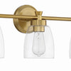 Henning Three Light Vanity in Satin Brass