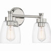 Henning Two Light Vanity in Polished Nickel