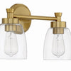Henning Two Light Vanity in Satin Brass