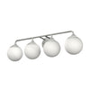 Hepburn Four Light Vanity in Brushed Nickel