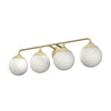 Hepburn Four Light Vanity in Modern Brass