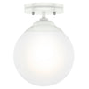 Hepburn One Light Flush Mount in Matte White