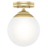 Hepburn One Light Flush Mount in Modern Brass