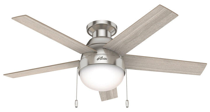 Hunter Fan Anslee 46" Flushmount Pull Chain Ceiling Fan with 18W LED