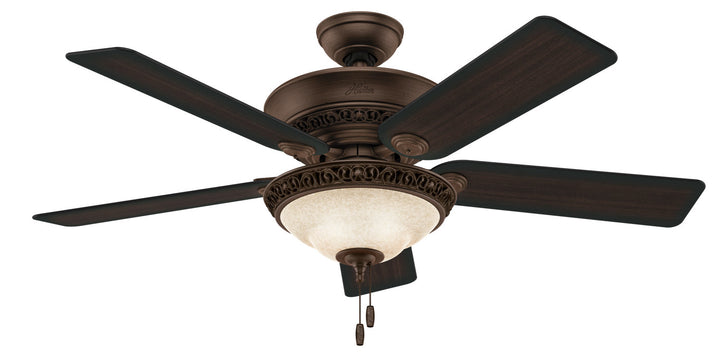 Hunter Fan Italian Countryside 52" Indoor Pull Chain Ceiling Fan with 6.5W LED in P.A Cocoa