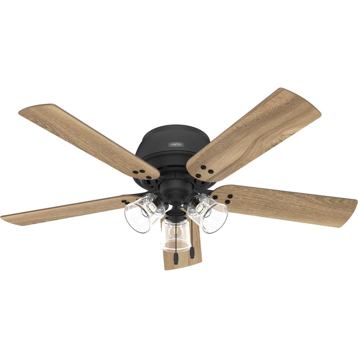 Hunter Fan Shady Grove 52" Indoor Flush Mount Pull Chain Ceiling Fan with 13W LED